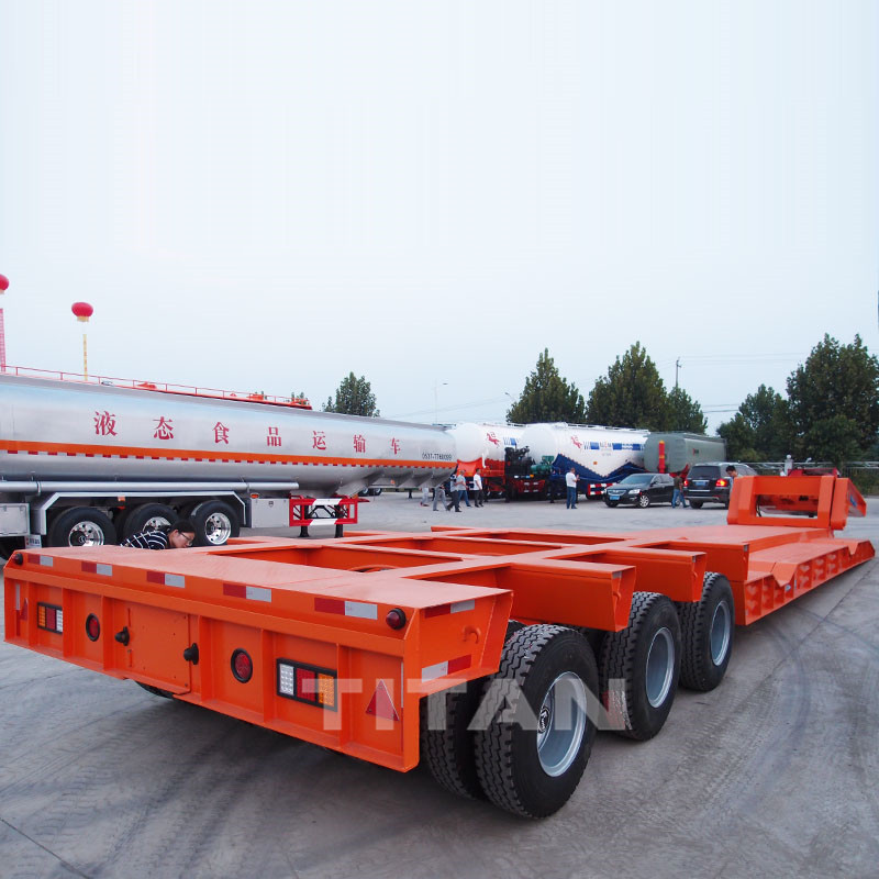 120T-150T Detachable Gooseneck Lowbed Trailer 